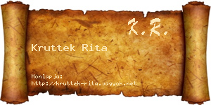 Kruttek Rita névjegykártya